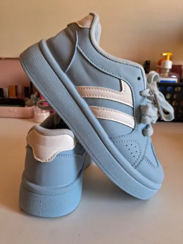 Tênis Casual Infantil Azul Claro Huanqiu - Tamanho 34