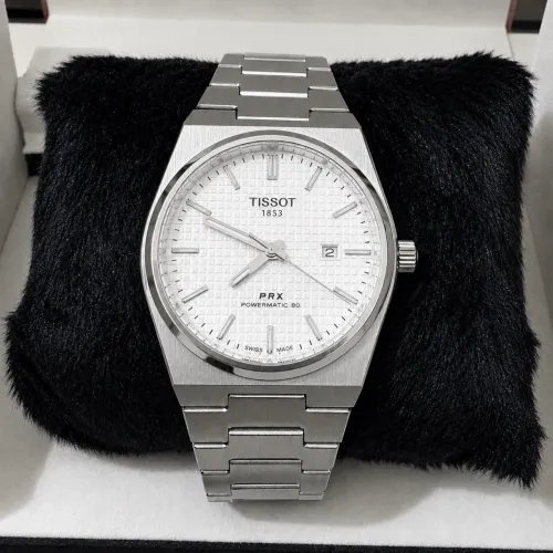 Tissot PRX 40mm - Mostrador Waffle Branco 