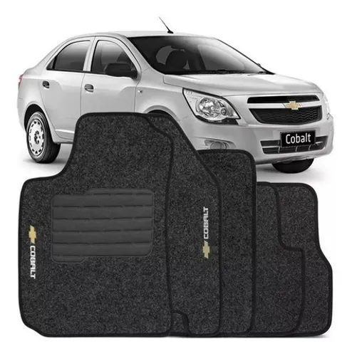 Jogo Tapete Wave cobalt todos modelos 4pcs Preto com Logo