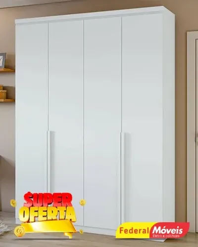 Guarda Roupa 100% MDF 4 Portas 2 Gavetas Direto da Fabrica Promoção