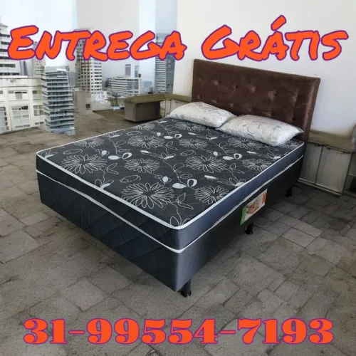 CAMA CASAL BOX NOVAS, 10CM DE ESPUMA D33 / MODELO 2409271433