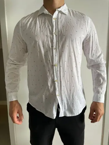 Camisa Social Branca Manga Longa tam M