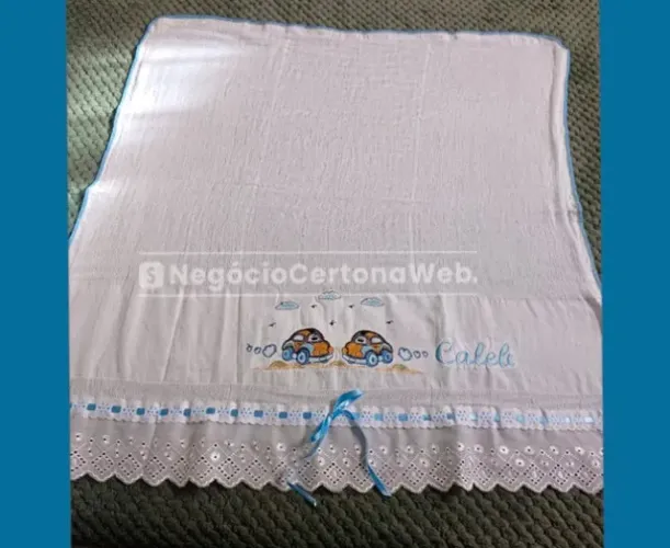 Kit de Fraldas e Manta Personalizados - Caleb