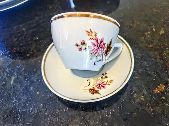 De$450 por$250 Conjunto de porcelana para café e chá 10 peças impecável