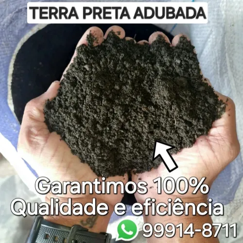 Terra Preta Peneirada e Adubada com Substrato e Carvão 