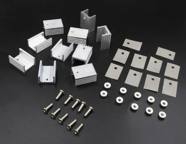 Dissipador De Calor Kit 5 Unid. Prata TO-220 Regulador De Tensão ou Mosfet COD-CP95 