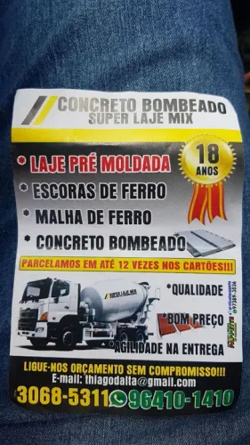 Concreto Bombeando - Super Laje Mix - 18 Anos de Experiência