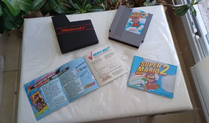 Cartucho Super Mario Bros. 2 Nes + Manual + Slave Impecável + Encarte