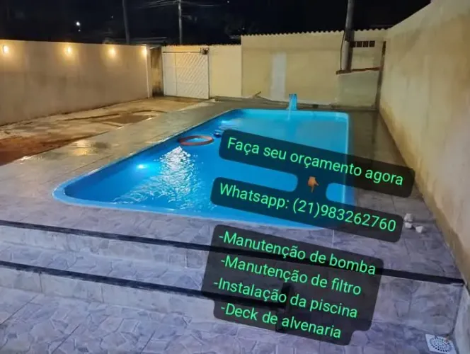  Manutenção de piscina de fibra 