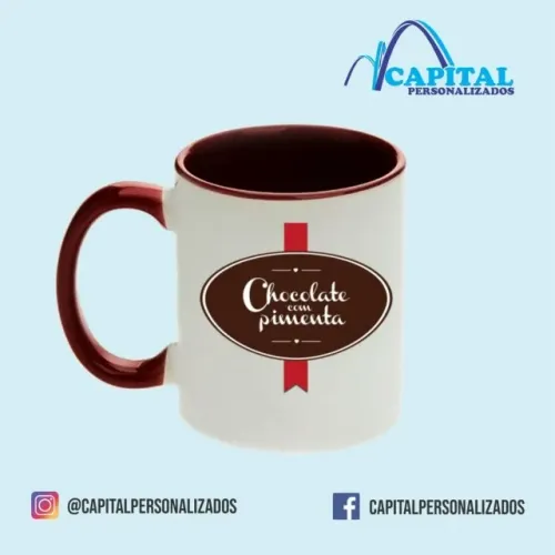 Caneca colorida personalizad