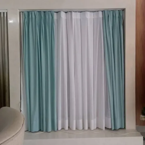 Cortinas para sala em tecido leve e elegante