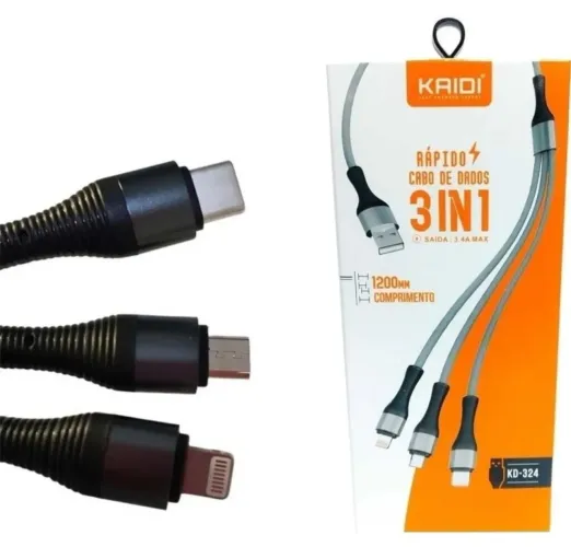 Kaidi Cabo Rapido 3 em 1 kd-324