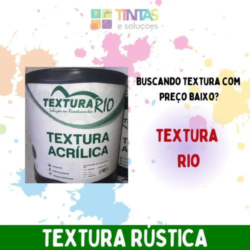 Textura Acrílica Rústica - Textura Rio