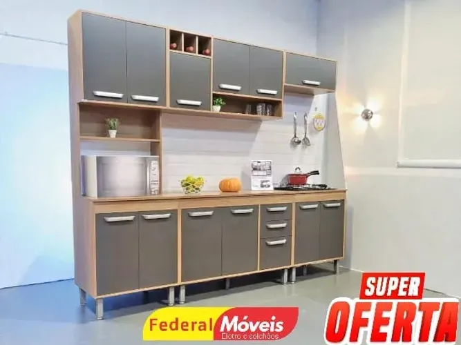 Armário de Cozinha 218cm Grafitte SUPER OFERTA