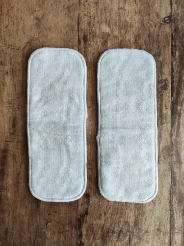 fraldas ecológicas super absorventes Elinfant 3 camadas de microfibra. cor cinza. 8 peças.