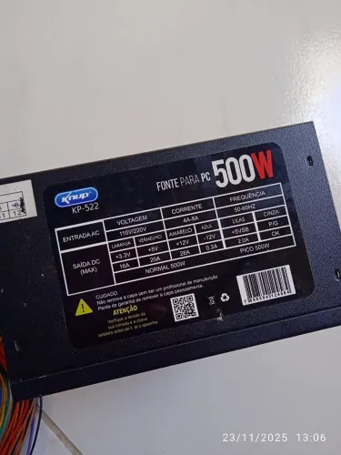 Fonte semi nova para PC 500w
