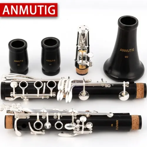 Clarinete Anmutig G52 em Grenadilha 17 chaves Prata Sib