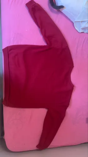 Manga comprida Feminina Vermelho Coração 