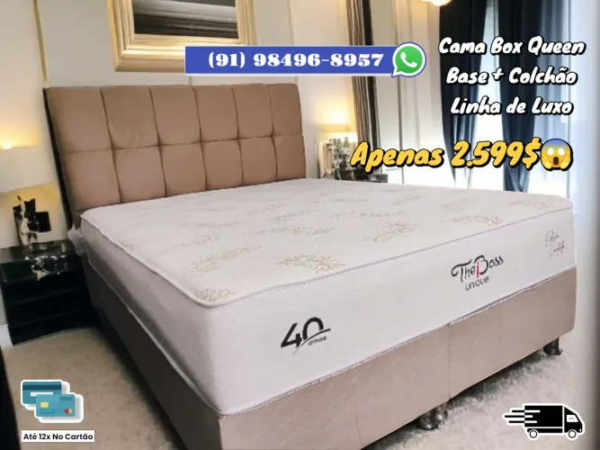 Cama Box Queen The Boss - Apenas R$ 2.599