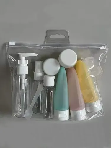 Kit Potes Frascos Silicone Viagem Creme Cosméticos 10 Peças