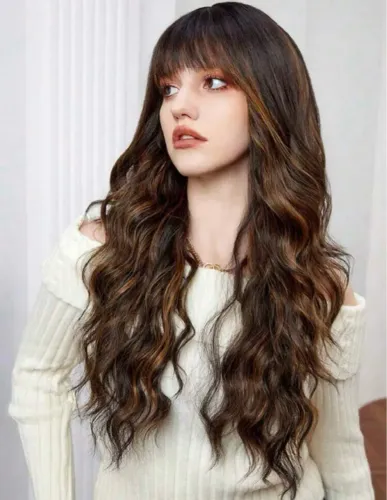 Peruca com Franja mechas