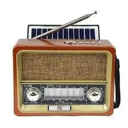 Radio Solar Fm Am Retro Caixa De Som Mp3 Bluetooth 5W Rms