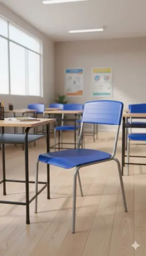 Cadeira Azul Resistente - Perfeita para Estudo ou Escritório (mostruário)