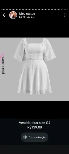 Vestido Plus Size Branco G4