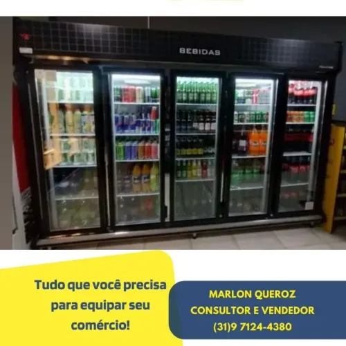 Refrigerador Auto Serviço 5 Portas PoloFrio Novo