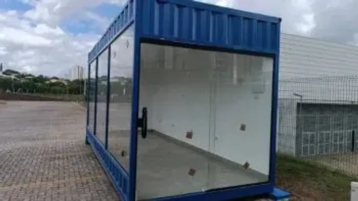 Container Marítimo 20 pés adaptado para loja
