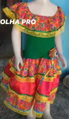 Vestido Infantil - Festa Junina