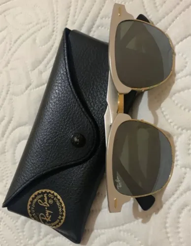 Óculos Ray- ban clubmaster prata 
