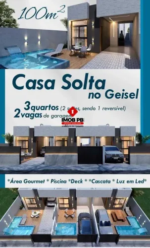 Casa para venda tem 106 metros quadrados com 3 quartos em Ernesto Geisel - João Pessoa - P