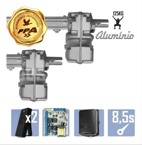 Kit Motor Ppa Pivotante Duplo 1/4 Standard Portão 125kg