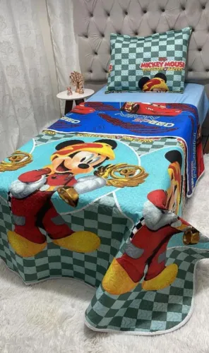 Cobre Leito Infantil Mickey Roadster Racers