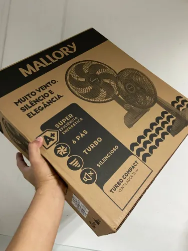 Ventilador de Mesa Mallory 30cm Turbo Compact Preto an2