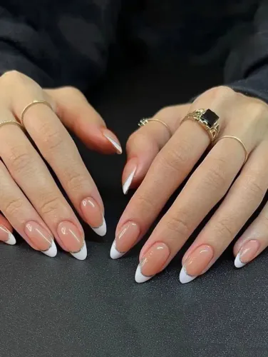 24 Peças de Unhas Postiças + Cola Transparente + Lixa de Unha