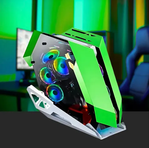 Gabinete Gamer Delta-viper Ga Design Robusto Suporte Atx Verde