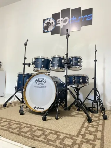 Bateria Acústica Profissional Rmv Exclusive 3 Tons Com Ferragens 