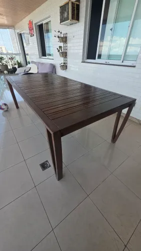 Mesa para varanda de Madeira Maciça 2,30mx1,00m
