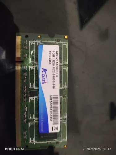 Memória RAM A-DATA 1GB DDR2 PC2-6400S-666