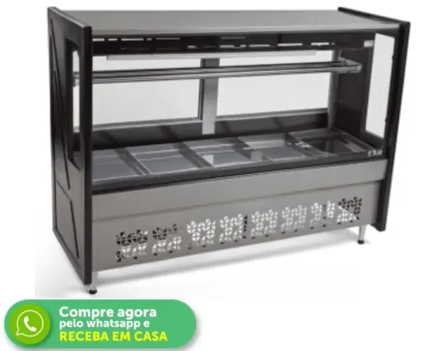 Balcão de Açougue 1,75M Polar Preto 127-220v