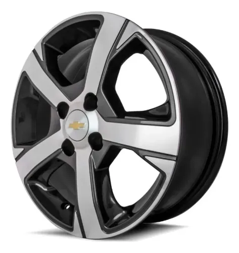 Roda Onix Ltz Corsa Celta Aro 14 4x100 Cor Grafite Diamantado KRMai R82
