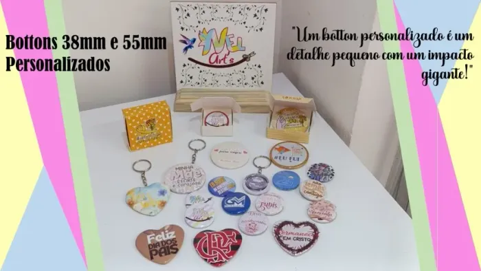 Bottons 38mm e 55mm personalizados