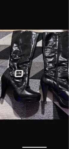 bota preta cano longo salto fino tamanho 34 (ótimo estado de conservação)