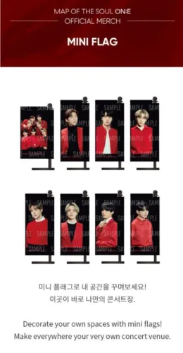 BTS Mini Flag Oficial MOTS ON:E