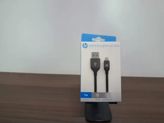 Cabo HP - NOVO, USB-A para Lightning de Iphone, 16W, 2.4A, 1 metro