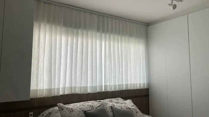 Cortinha Linho Bege