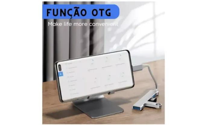 Hub Cabo Usb tipo C 3.0 Extensor 4 Portas High Speed Hd Pen Drive