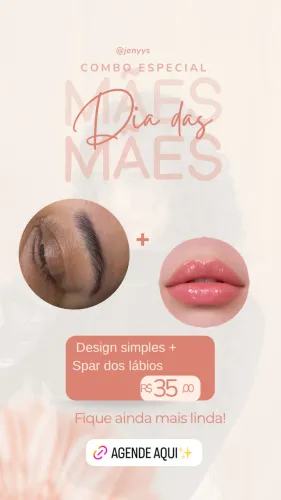 Design simples + Spar dos lábios R$35